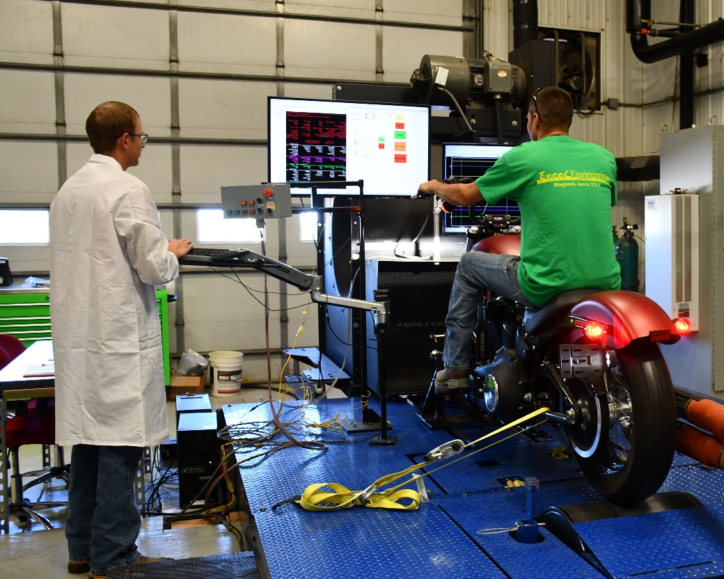 Motorcycle emissions test